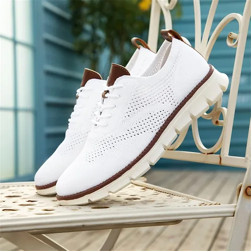 Vista 2 de Zapatos de vestir casuales para hombre, zapatillas de vestir transpirables y ligeras para negocios, zapatos Oxford