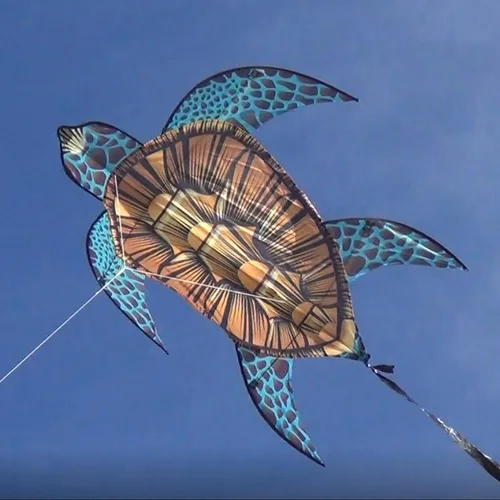Vista 5 de WindNSun Sea Life - Cometa de nailon con tortuga marina, 40 pulgadas de ancho