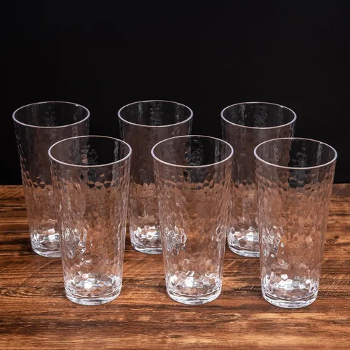 Vista 5 de KX-WARE Vasos acrílicos de 26 onzas de plástico para beber más grandes, juego de 6 vasos transparentes