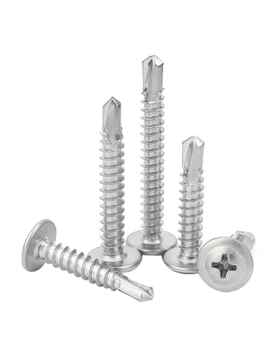Vista 9 de Tornillos autorroscantes #8 x 1/2 pulgada para tornillos de metal de cabeza de armadura grande, 50 tornillos de madera a metal de acero inoxidable