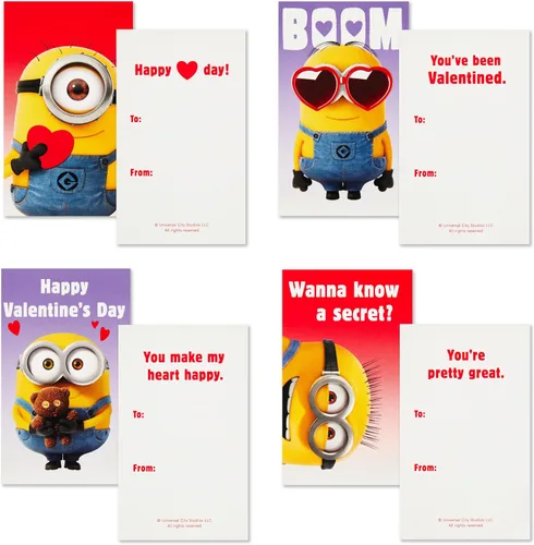Vista 5 de Hallmark Minions - Tarjetas de San Valentín y buzón para intercambio de clases escolares para niños