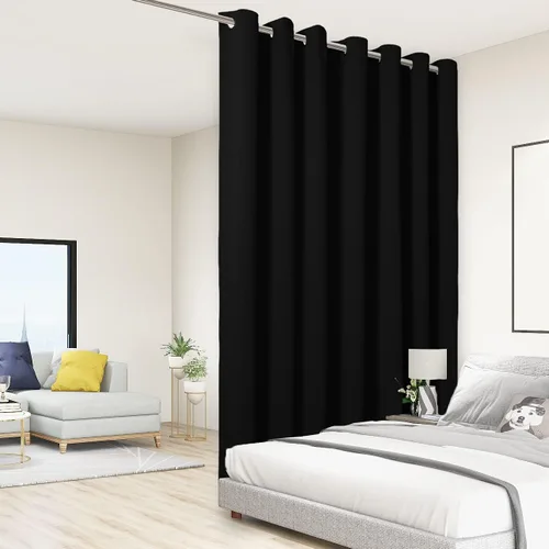 Vista 15 de BONZER Separadores de cortinas negras, cortinas opacas portátiles, panel de tratamiento de ventana de privacidad, cortinas con aislamiento térmico