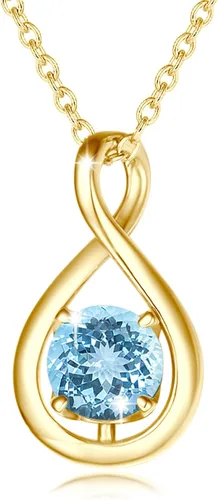 Vista 10 de FANCIME Dainty Infinity Birthstone Necklaces Sterling Silver Pendant abr-04