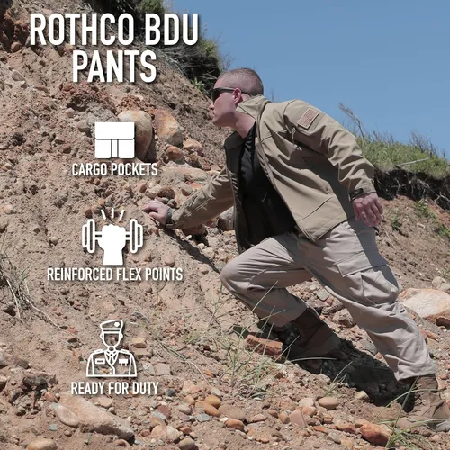 Vista 2 de Rothco Camo Tactical BDU (Uniforme de combate)- Pantalones cargo militares, Gris, XL