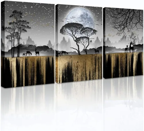 Vista 14 de Lienzo abstracto para pared de sala de estar, decoración de pared familiar para dormitorio, decoración de pared moderna para baño, colgar imágenes