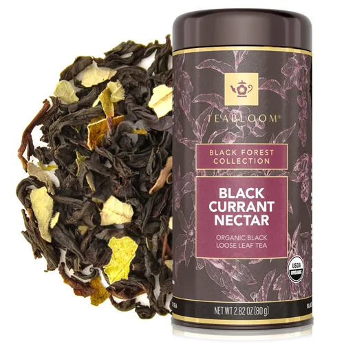Vista 11 de Teabloom Té negro orgánico afrutado, té de hojas sueltas de cosecha de bayas, certificado orgánico y kosher, mezcla de hojas enteras frescas