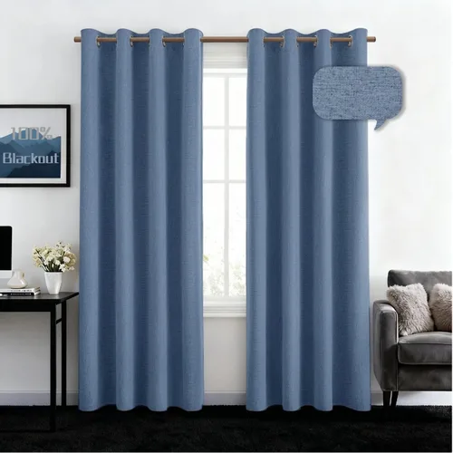 Vista 13 de HOMEIDEAS Cortinas 100% opacas beige de 63 pulgadas de largo, mezcla de lino con textura de oscurecimiento, cortinas con aislamiento térmico