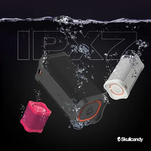 Vista 3 de Skullcandy Terrain XL - Altavoz Bluetooth Inalámbrico IPX7, Altavoz Portátil Impermeable, Batería de 18 Horas, Correa de Muñeca de Nylon, Estéreo