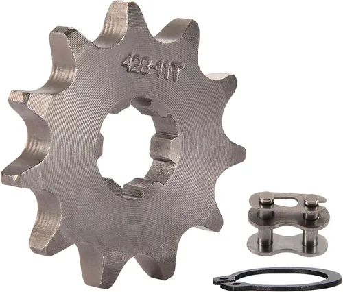 Vista 10 de WOOSTAR Piñón delantero para motocicleta 428-10T 17mm para 50cc 70cc 90cc 110cc 125cc Dirt Pit Bike Mini Bike ATV 4 ruedas