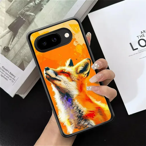Vista 254 de Compatible con Google Pixel 4A 5G Mobile Case Creative Acrylic Panel trasero Silicona Protección Grip especialmente diseñado para Google Pixel 4A 5G