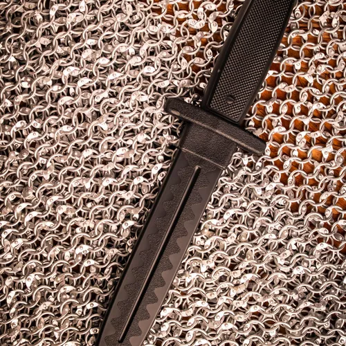 Vista 2 de MASTER USA Espada de práctica de entrenamiento, polipropileno negro, fabricada en Taiwán (E420-PP)