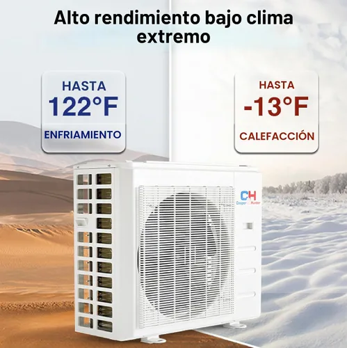 Vista 6 de Cooper & Hunter Aire acondicionado universal de 18,000 BTU para piso/techo sin conductos Mini Split y bomba de calor - 22.3 SEER2 - Incluye kit