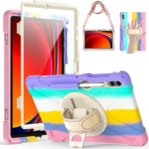 Vista 11 de Gerutek Funda para Samsung Galaxy Tab S6 Lite de 10.4 pulgadas 2024/2022/2020, funda protectora de cuerpo completo con protector de pantalla