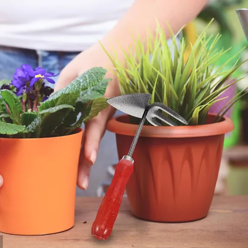 Vista 4 de TOYANDONA 1 juego de herramientas de jardinería de mano, pala de jardín y rastrillo para plantar deshierbe y trasplante y herramientas de jardinería