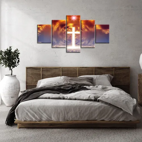 Vista 66 de Arte de Pared Cristiano Símbolo Religioso Cuadro Enmarcado Pintura de Cruz de Cristo Cruces Decoración de Pared Impresión en Lienzo de Cruz Póster