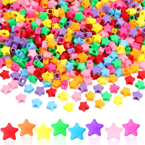 Vista 21 de Cuentas de Pony de Plástico Coloridas para Pulsera para Hacer Joyas para Pulseras de Amistad 6x9mm Multicolor para Cuentas Trenzado de Cabello