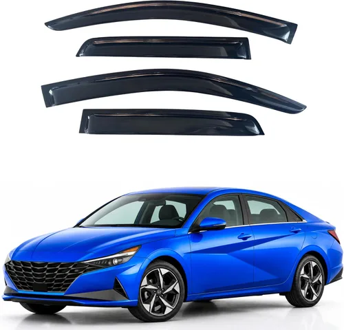 Vista 145 de Visera de ventana IG para Ford Focus Sedán y Hatchback 2012-2018, Protector de ventana lateral para lluvia y viento estilo Mugen, extra duradero