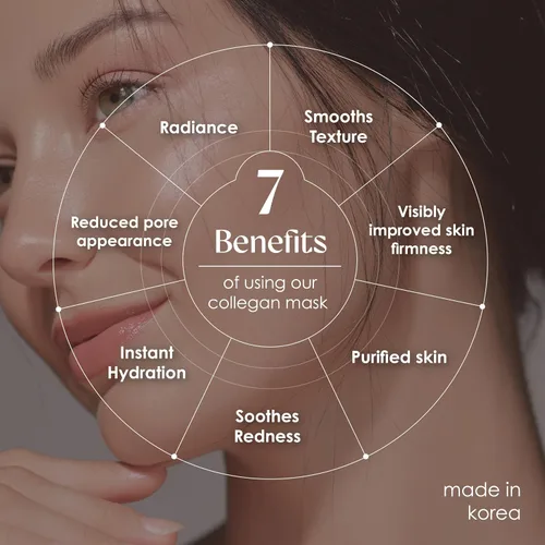 Vista 3 de Paquete de 12 máscaras faciales veganas para el cuidado de la piel, coco, aloe, vitaminas, pepino, máscara facial coreana para el cuidado de la piel