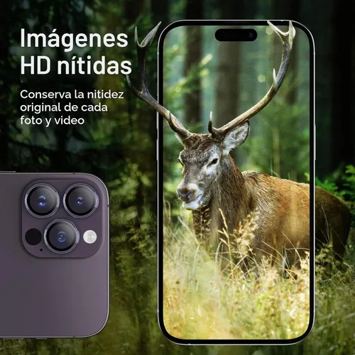 Vista 4 de JETech Protector de lente de cámara para iPhone 14 Pro/14 Pro Max, morado
