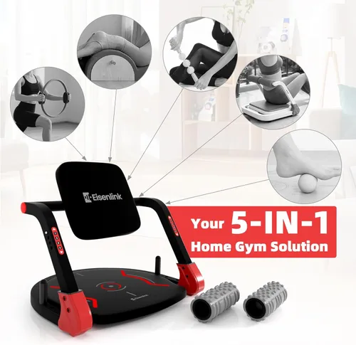 Vista 2 de Máquina para hacer abdominales ABMAX-Gen3, equipo de ejercicio abdominal con respaldo plano. Máquina multifuncional para entrenamiento abdominal
