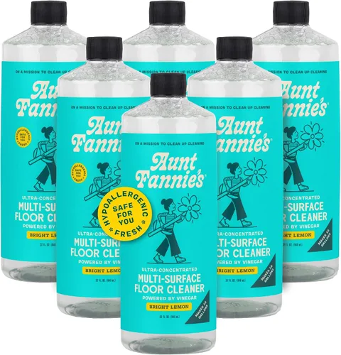 Vista 12 de Aunt Fannie's Limpiador de pisos ultra concentrado con vinagre, solución multisuperficie para trapear, hace 16 galones, aroma a eucalipto, 32 onzas