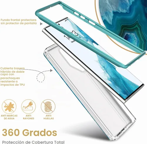 Vista 3 de Esdot Funda protectora para Samsung Galaxy S22 Ultra, de grado militar, resiste caídas de 21 pies (probado), con diseños modernos para mujeres