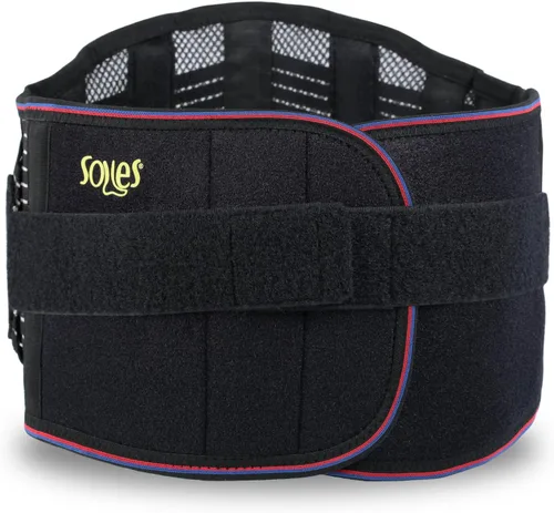 Vista 8 de SOLES Corsé lumbosacro – Soporte de neopreno ajustable – Corsé para ayudar a aliviar el dolor de espalda, apoyar la fuerza del núcleo – Promueve