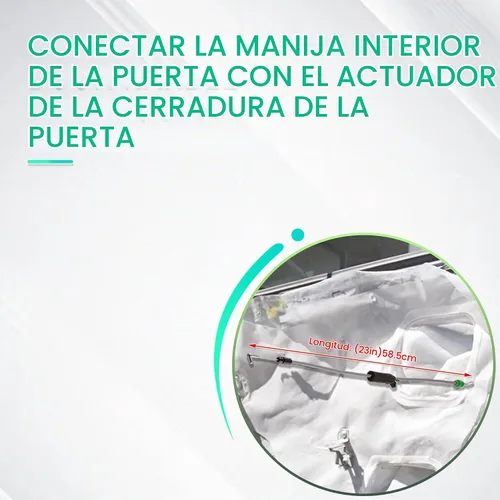 Vista 2 de Cable de puerta para pasajeros compatible con Honda Accord Sedán 4 puertas 2003-2007, cable de cierre de manija interior para puerta delantera
