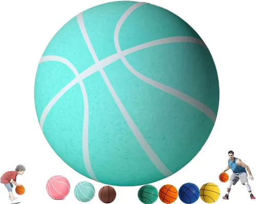Vista 16 de Baloncesto silencioso, balón silencioso para interiores, baloncesto silencioso con asas, baloncesto de espuma silenciosa, baloncesto silencioso
