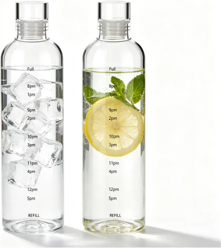 Vista 11 de Botella de agua con marcador de tiempo, botella deportiva