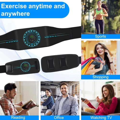 Vista 6 de Estimulador de Músculos ABS Tónico Muscular, Máquina AB para Abdomen/Brazo/Pierna, Estimulador Muscular para Crecimiento Muscular, Cinturón