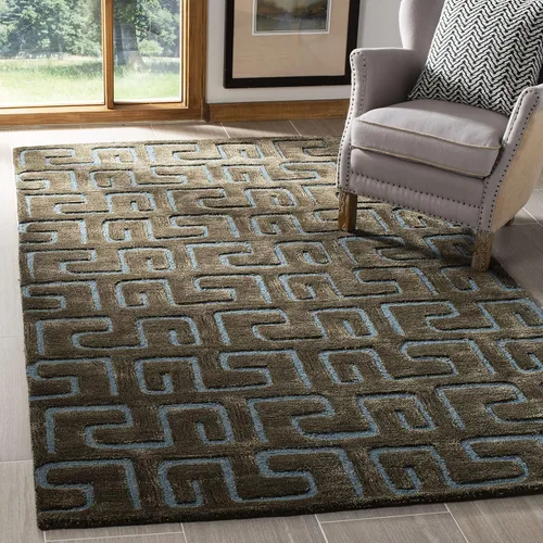 Vista 10 de SAFAVIEH Soho Collection - Alfombra decorativa de 2 x 3 pies, color verde claro, lana hecha a mano, ideal para zonas de alto tráfico en entrada