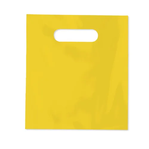 Vista 3 de Practicon Bolsa de plástico para mercancía con mango troquelado, 7-3/4" x 9" tamaño, 2 mil bolsa, 100 unidades, negro