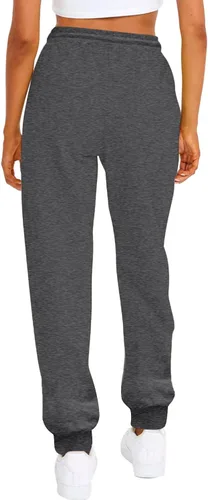 Vista 3 de Pantalones deportivos casuales de forro polar para mujer, pantalones deportivos con bolsillos, pantalones deportivos