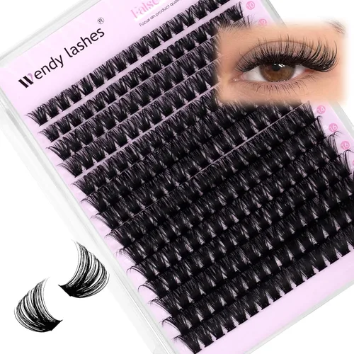 Vista 12 de WENDY LASHES Extensiones de pestañas onduladas con efecto 3D, extensiones de pestañas de volumen 100D de 0.394-0.709 in