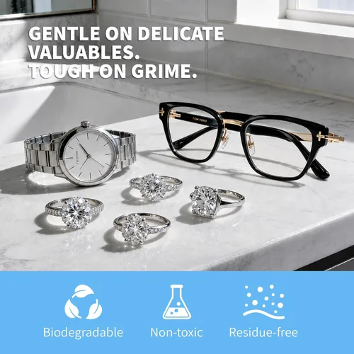 Vista 7 de iSonic solución concentrada ultrasónica para limpiar joyas/lentes., Azul, 1