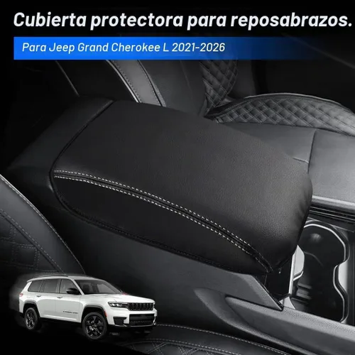 Vista 3 de Autorder Funda para reposabrazos de consola central para Jeep Grand Cherokee L 2021-2025 2026, accesorios para reposabrazos, funda antiarañazos
