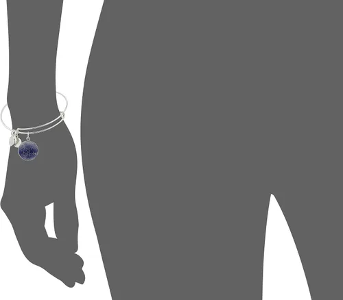Vista 2 de Alex and Ani Pulsera de alambre extensible Peace and Love, Metal, Sin gemas.