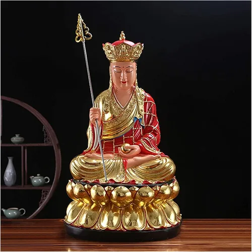 Vista 5 de Escultura de mesa, escultura de Buda, figura de resina, estatua de Buda TangSeng, decoración del hogar, los mejores regalos de estilo chino chino