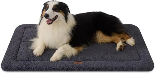 Vista 10 de Joydeco Colchoneta Reversible para Jaula de Perro de Perfil Bajo, Almohadilla Lavable para Perro con Vellón Ultra Suave, Diseño Compacto