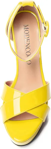Vista 66 de MODENCOCO Sandalias de boda con correa de tobillo sexy para mujer, con plataforma y puntera abierta, tacón de aguja y tacón alto, zapatos de vestir