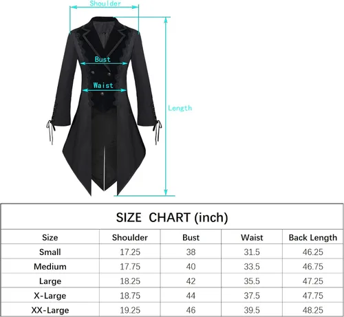 Vista 3 de Chaqueta steampunk gótica medieval para mujer, estilo victoriano, manga acampanada