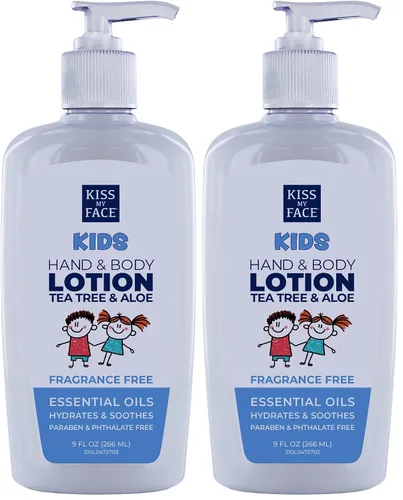 Vista 5 de Kiss My Face Loción limpiadora para manos y cuerpo para niños, hidrata y calma, vegana y libre de crueldad, cítricos, botella de 9 onzas líquidas
