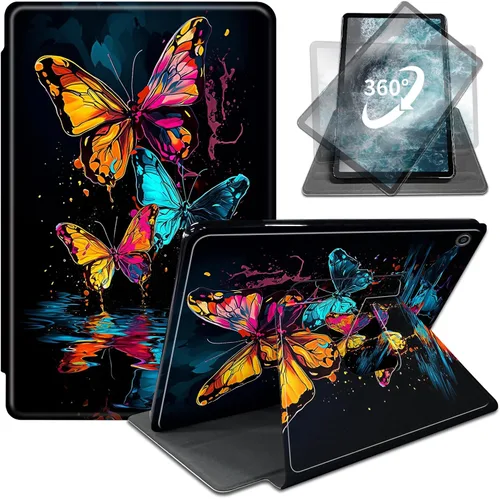 Vista 23 de Funda para iPad de 10.2 / iPad de 9ª generación 2021/iPad de 8ª generación 2020/iPad de 7ª generación 2019, rotación de 360 grados + encendido