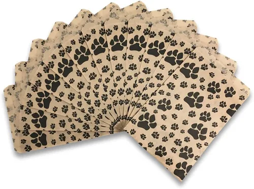 Vista 2 de 888 Display USA, Inc 100 bolsas de regalo de papel kraft de 4 "x 6" Pawprint/Kraft – Compras/Ventas/Bolsas de mano