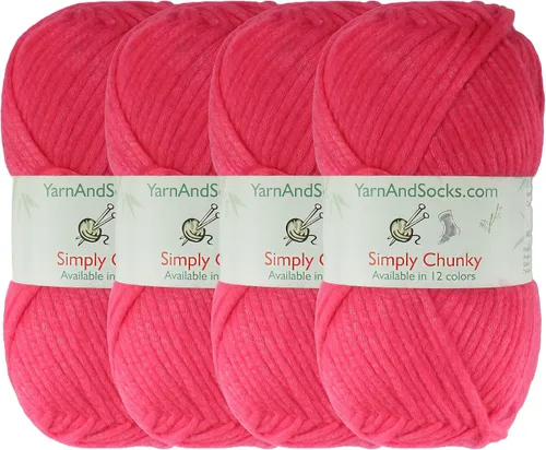 Vista 22 de JubileeYarn Halo Fables Yarn - 100g/Skein Bulky Polyester - North Wind Sun - 2 Skeins