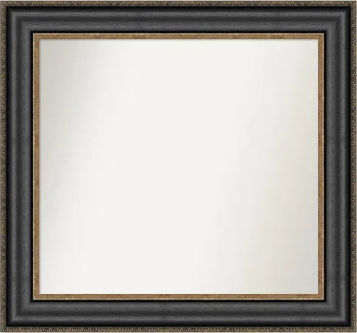 Vista 130 de Amanti Art Espejo personalizado, espejo de baño negro puente, espejo de pared o espejo de tocador de baño sobre el fregadero (26 x 26 pulgadas)