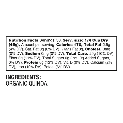 Vista 2 de BetterBody Foods Quínoa orgánica, vegana, sin gluten, reemplazo de arroz con bajo índice glucémico, 3 libras