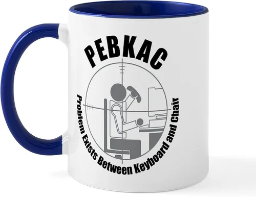 Vista 6 de CafePress PEBKAC - Taza de café de cerámica, taza de té de 11 onzas