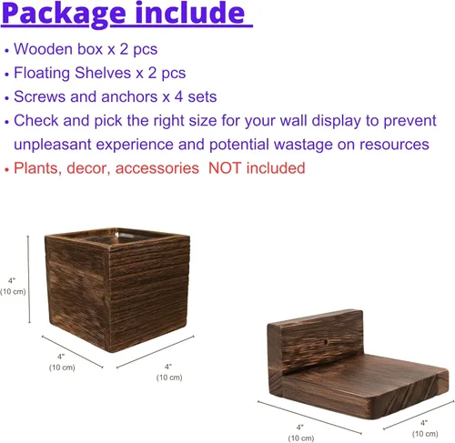 Vista 2 de LaLaGreen - Maceta de madera para plantas (2 cajas + 2 estantes), paquete